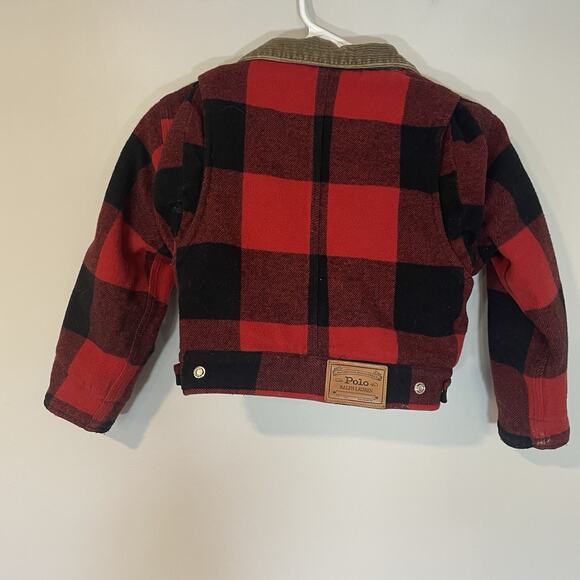 Vintage Ralph Lauren Flannel Denim Reversible Trucker Jacket Size 5 Toddler - Picture 8 of 9